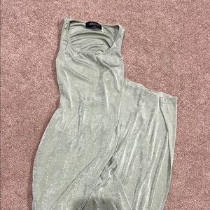 White fox maxi dress with open back